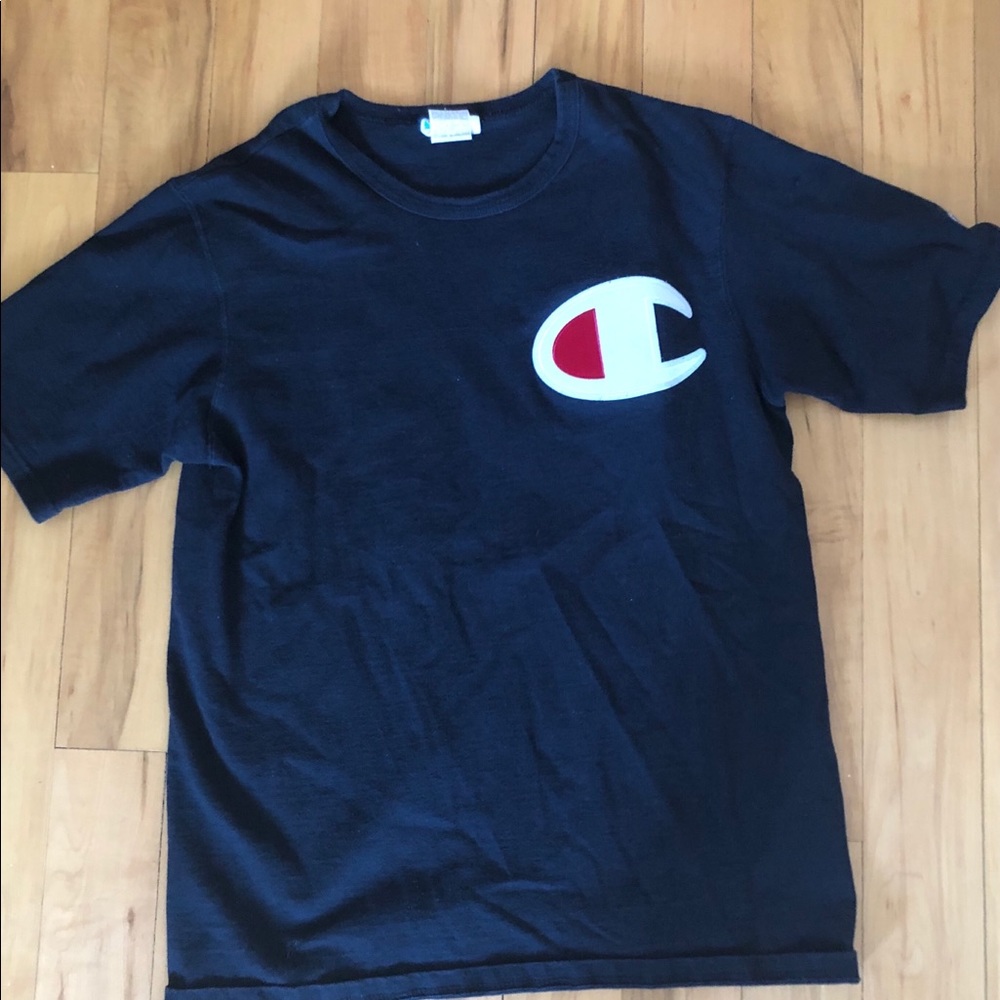 Black champion tshirt